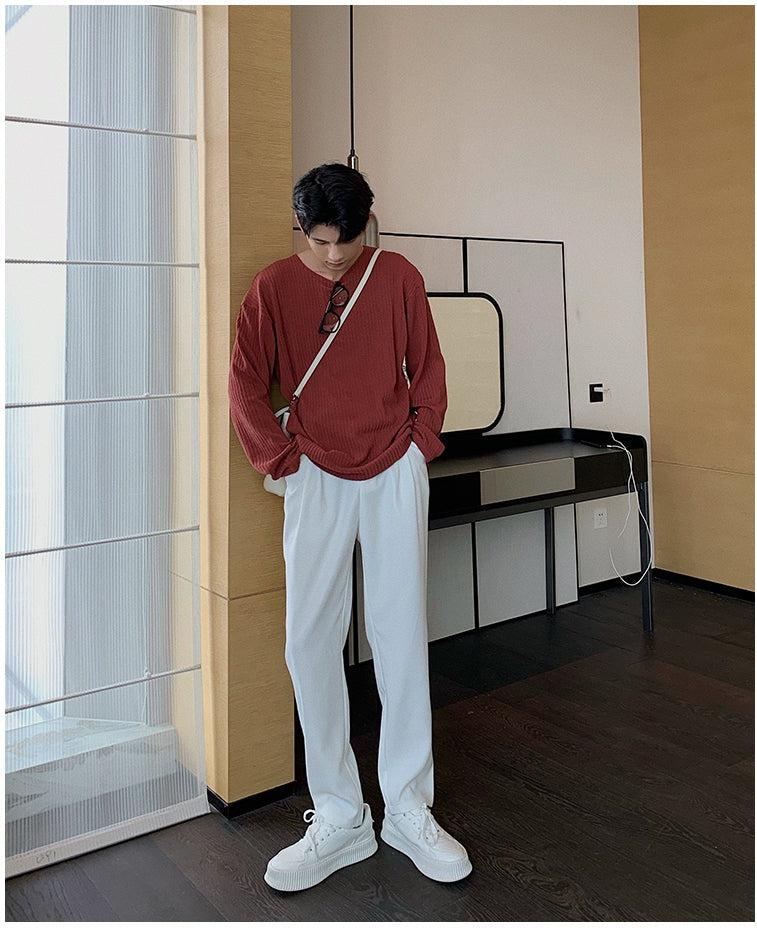 Casual Regular Fit Suit Pants