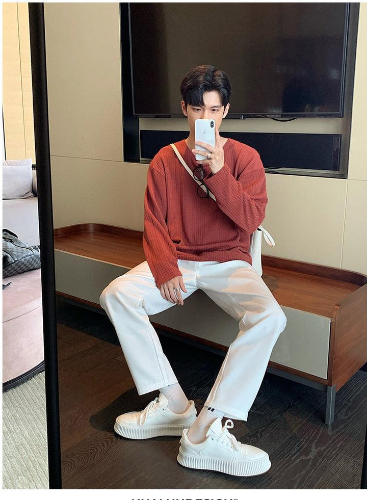 Casual Regular Fit Suit Pants