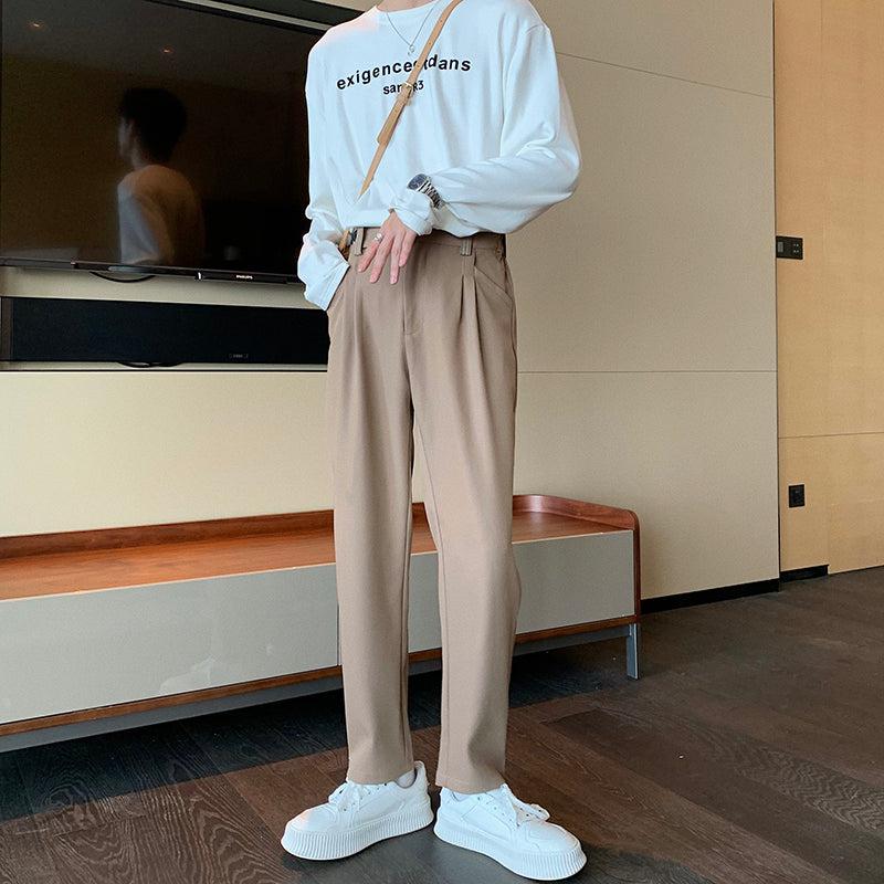 Casual Regular Fit Suit Pants