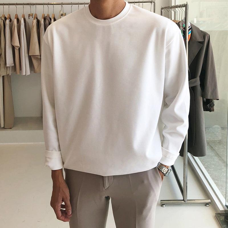 Casual Round Neck Long Sleeve Shirt