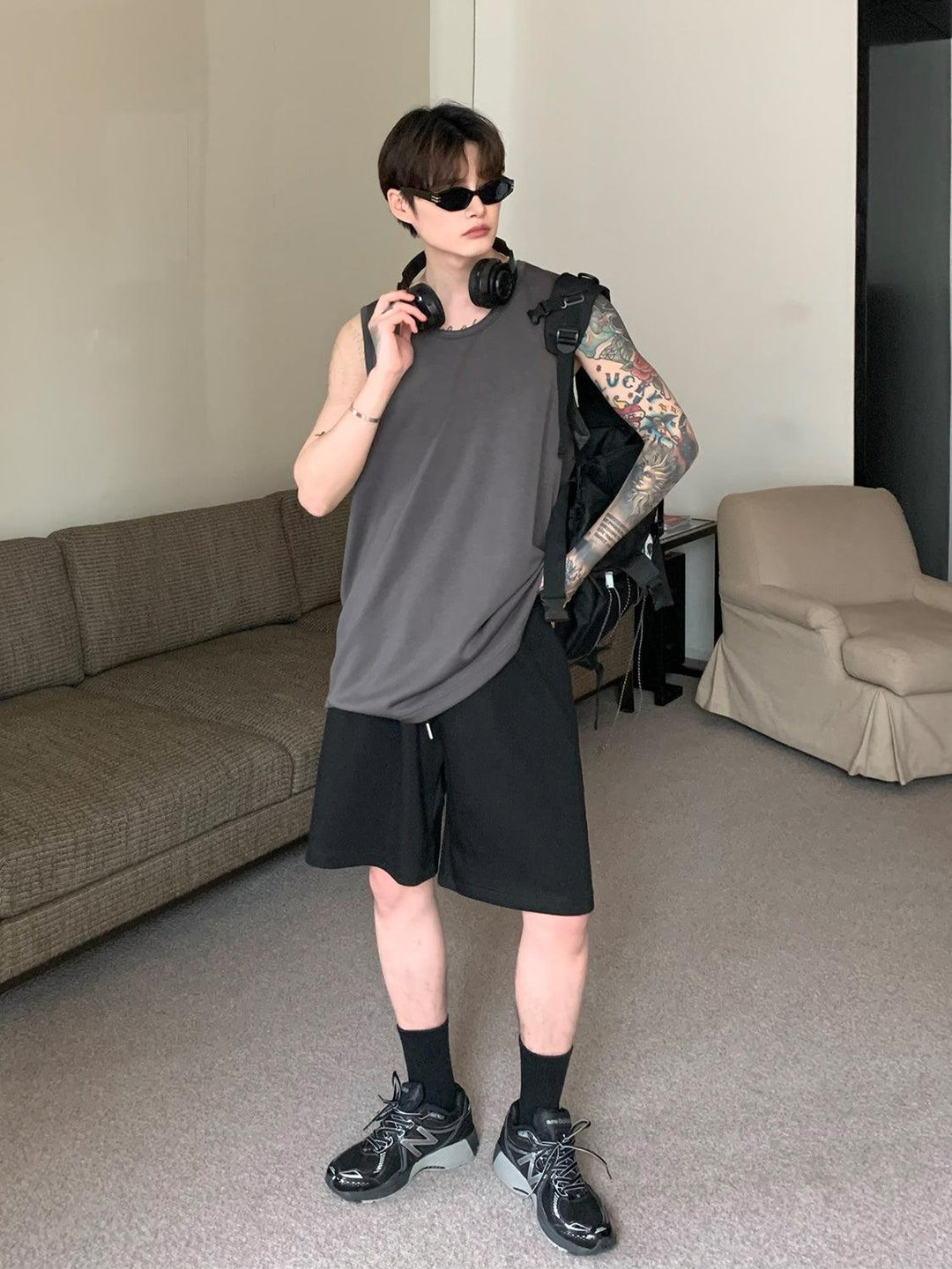 Casual Sleeveless Suit
