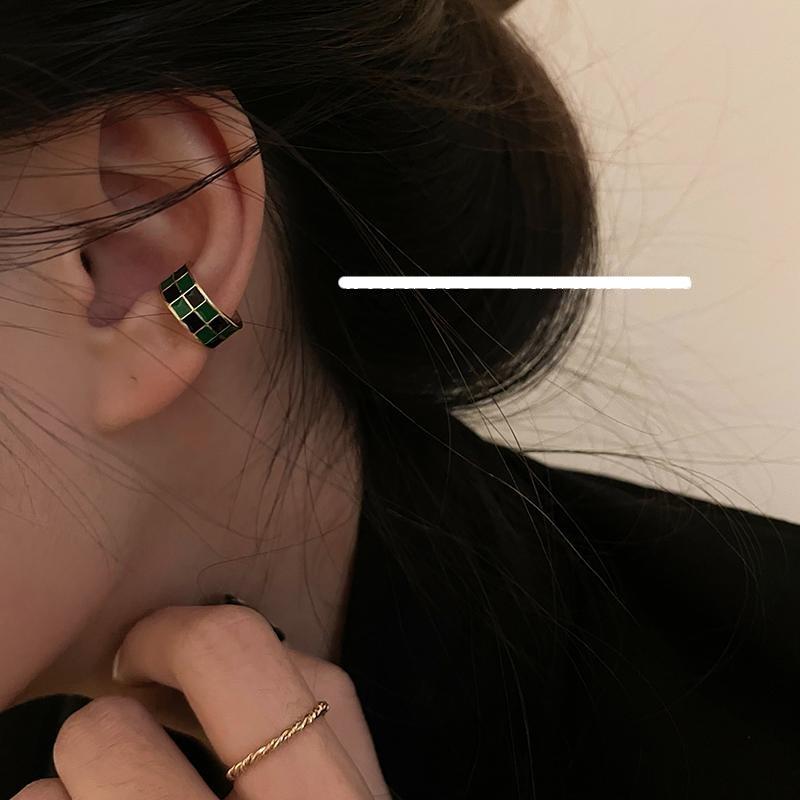 Checkerboard Earrings Clip