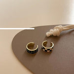 Checkerboard Earrings Clip