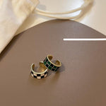 Checkerboard Earrings Clip