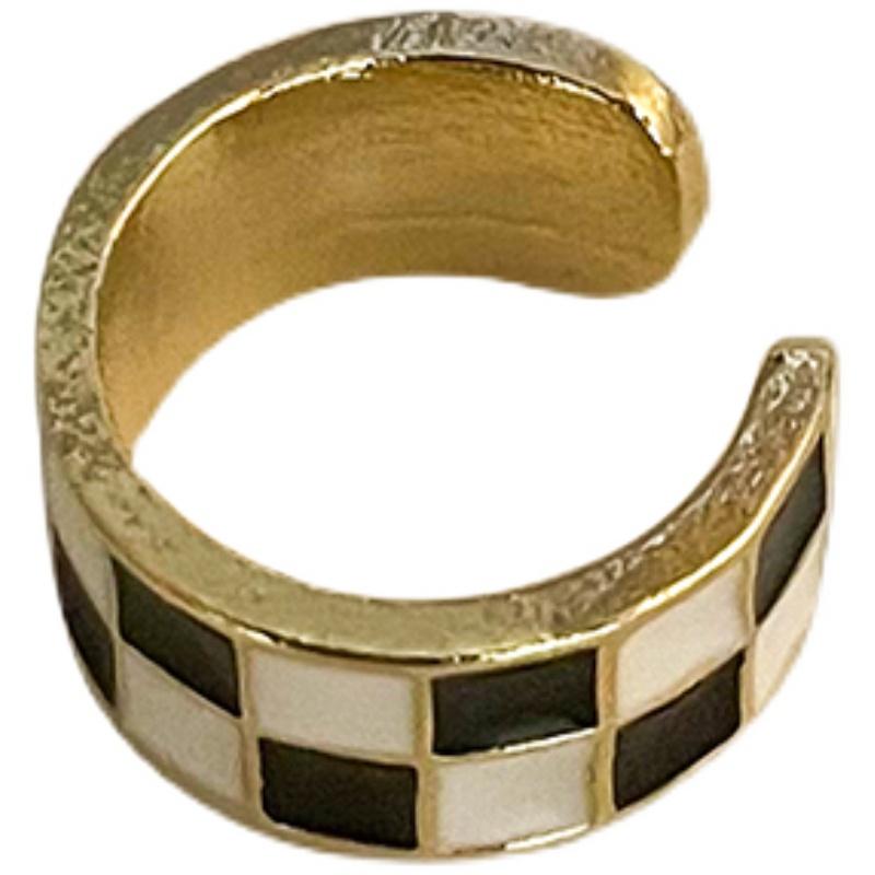 Checkerboard Earrings Clip