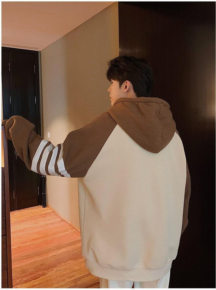 Color Block Hooded Sweatshirt