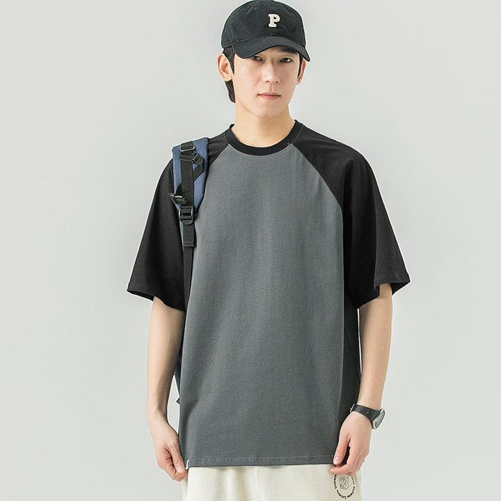 Color Block Round Neck T-Shirt