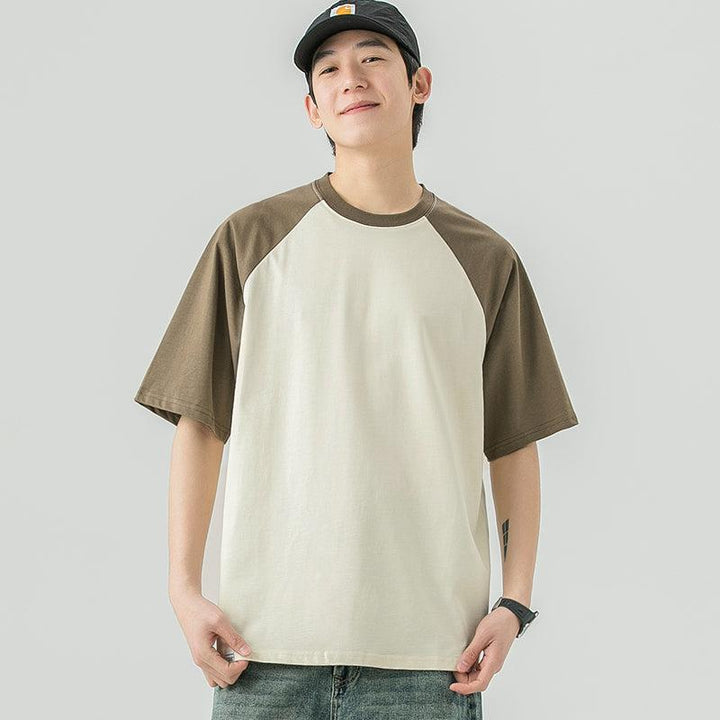 Color Block Round Neck T-Shirt