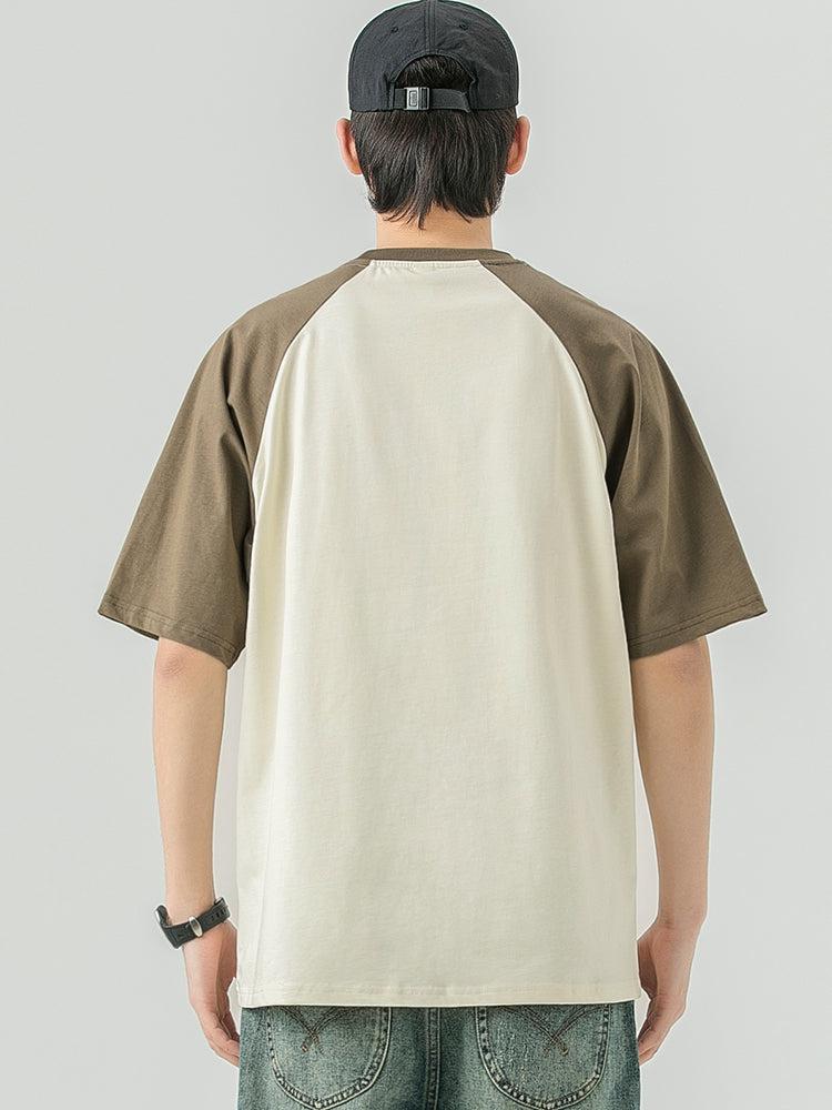 Color Block Round Neck T-Shirt