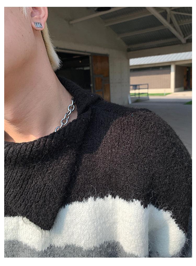 Color-Blocking Pullover Sweater
