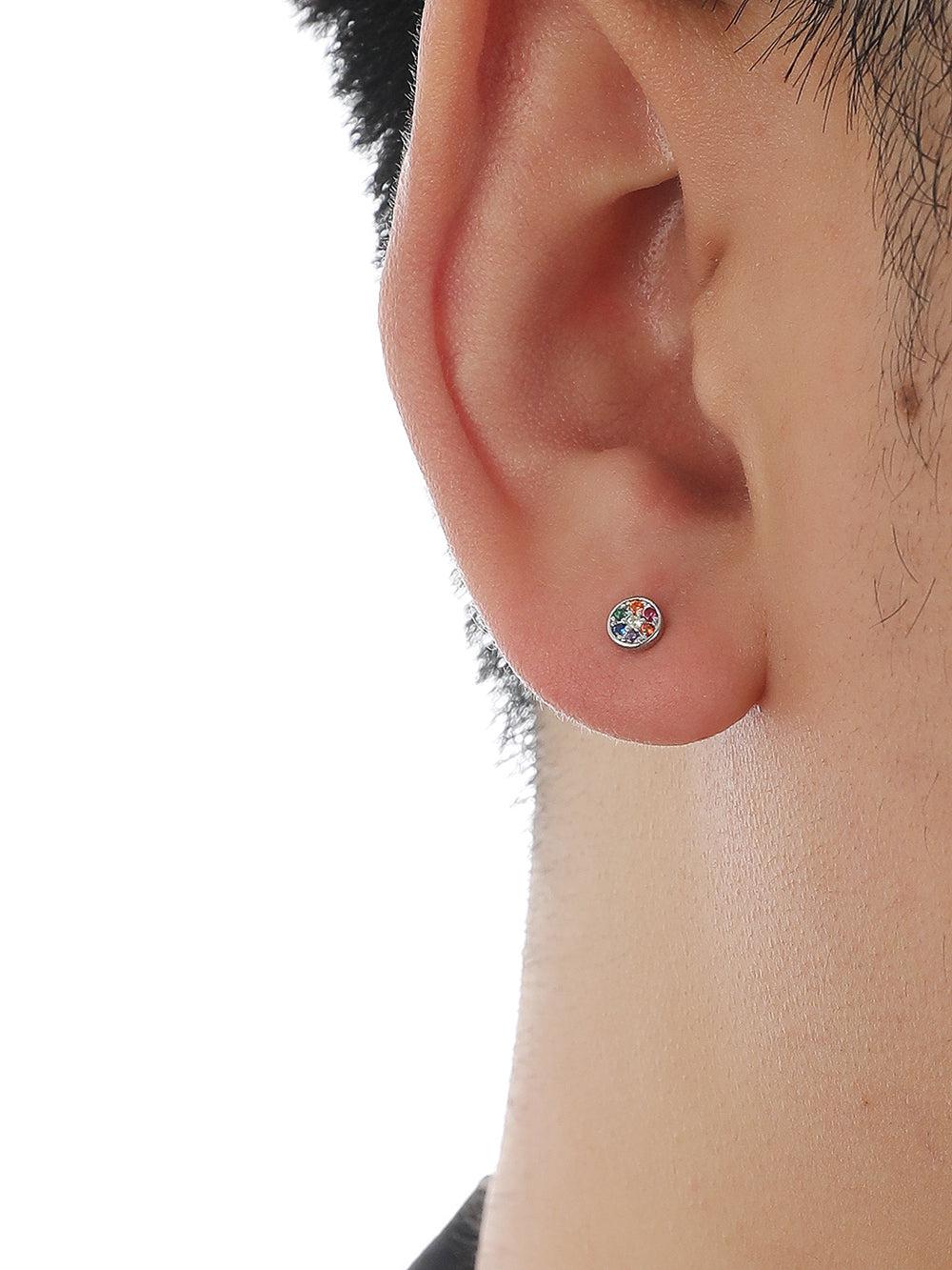 Colorful Round Stud Earrings
