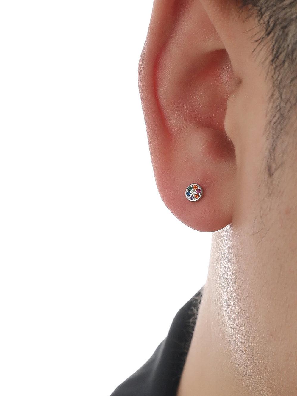 Colorful Round Stud Earrings