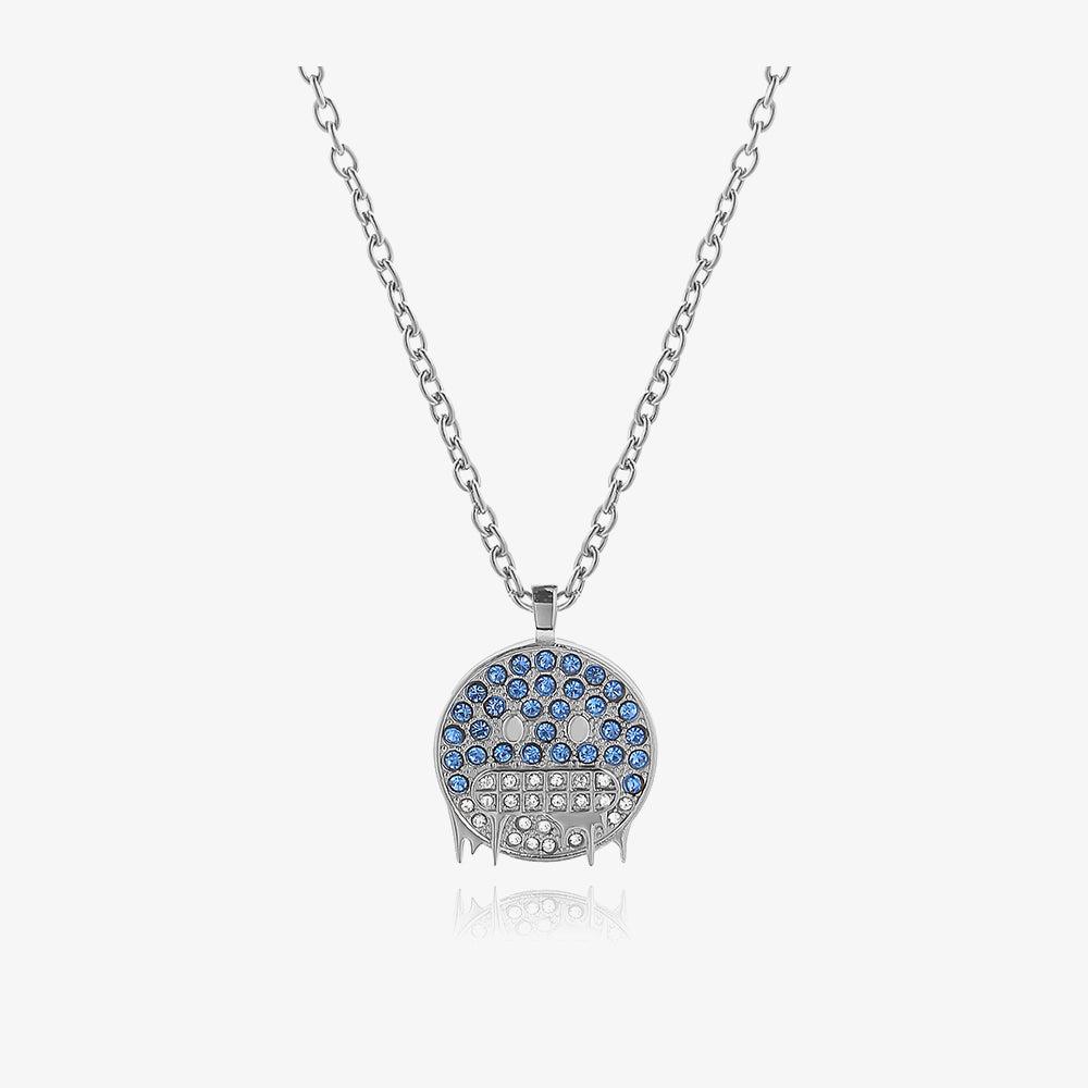 Colorful Zircon Smiley Necklace