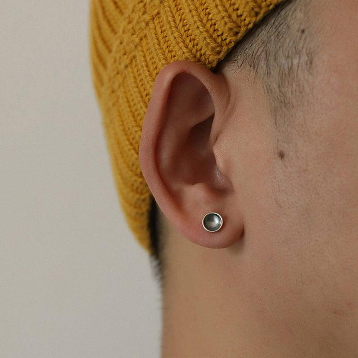 Concave Round Earrings