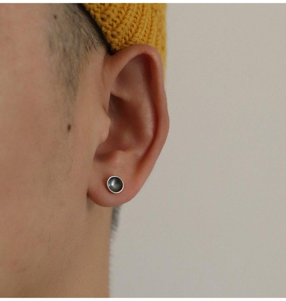 Concave Round Earrings