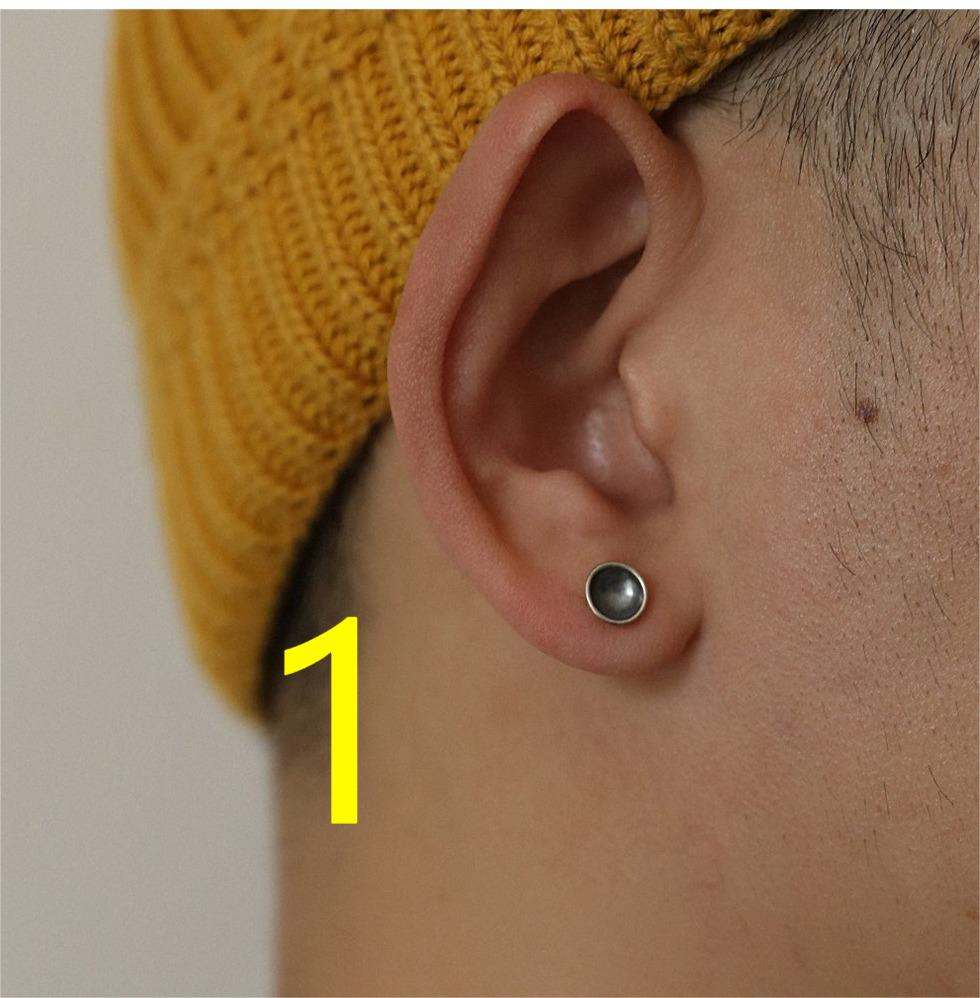 Concave Round Earrings