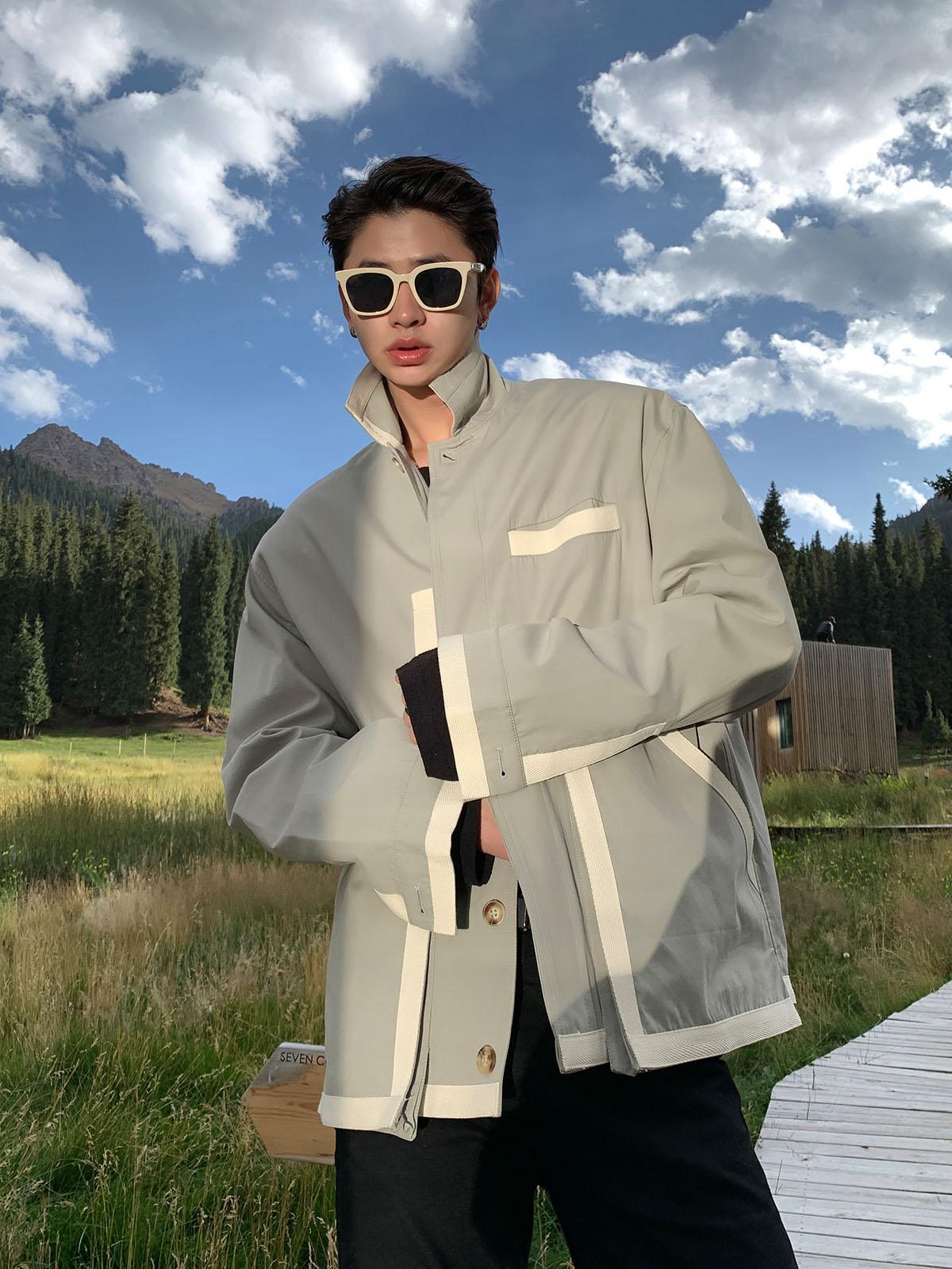 Contrast Casual Jacket