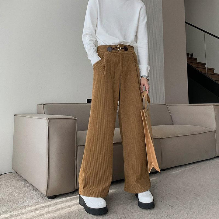 Corduroy Wide-Leg Pants