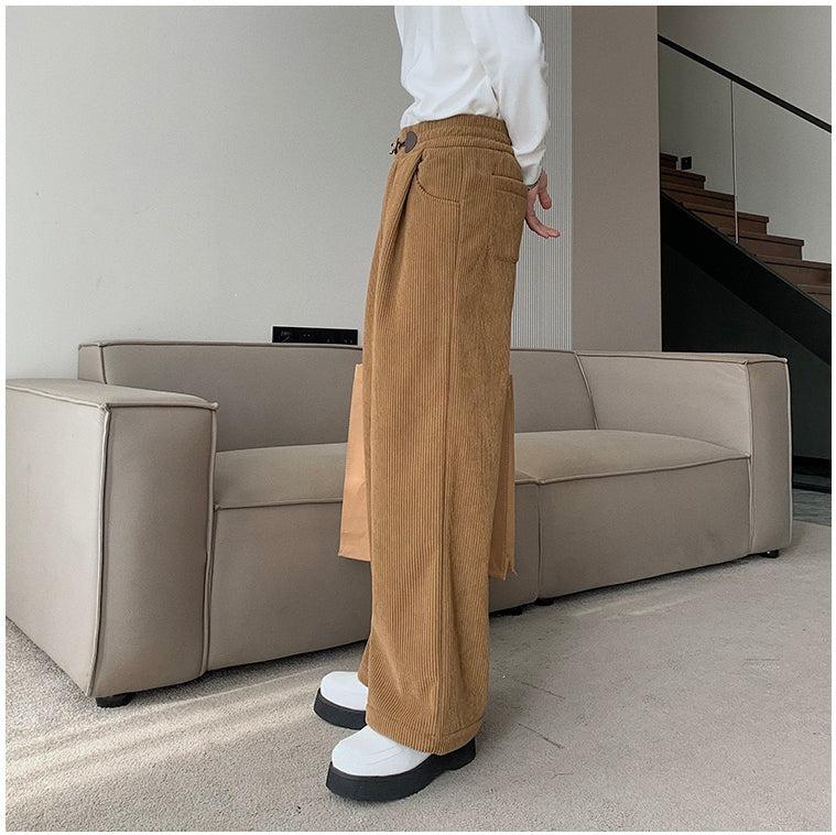 Corduroy Wide-Leg Pants