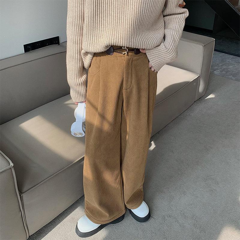 Corduroy Wide-Leg Pants