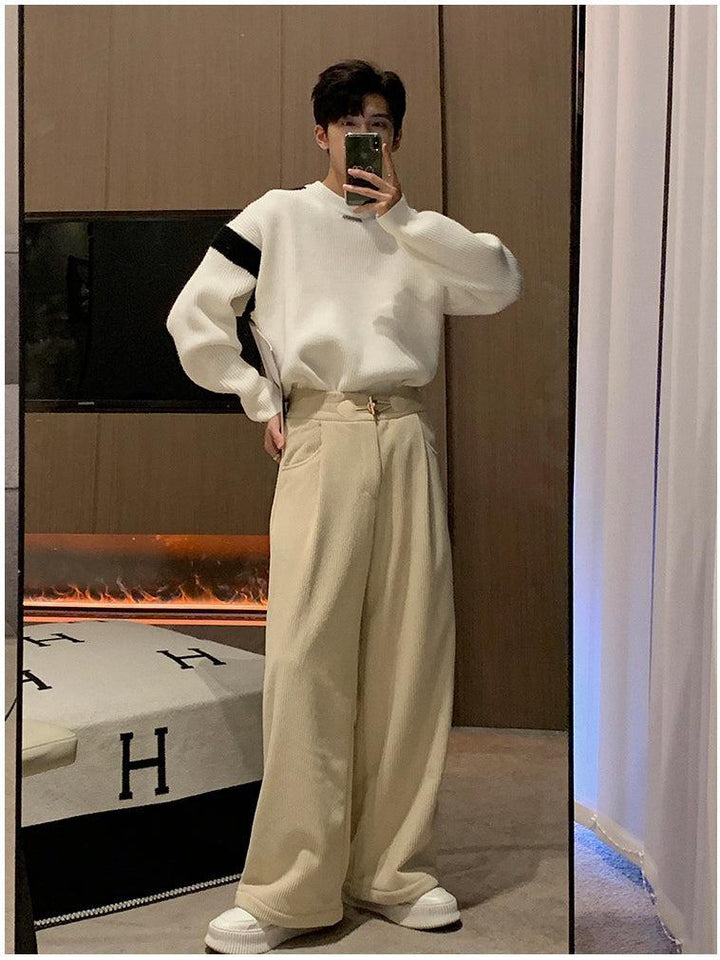 Corduroy Wide-Leg Pants