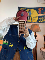 Cows Print Denim Vest