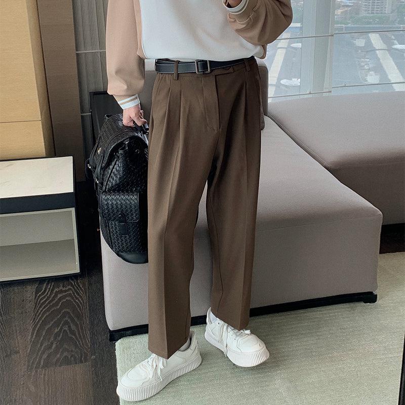 Cropped Loose Suit Pants
