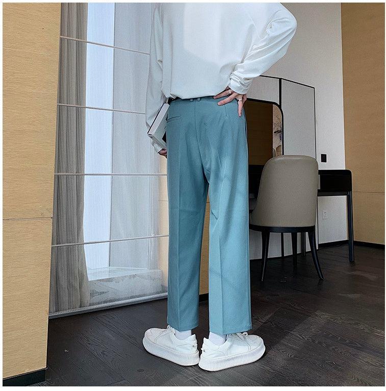 Cropped Loose Suit Pants