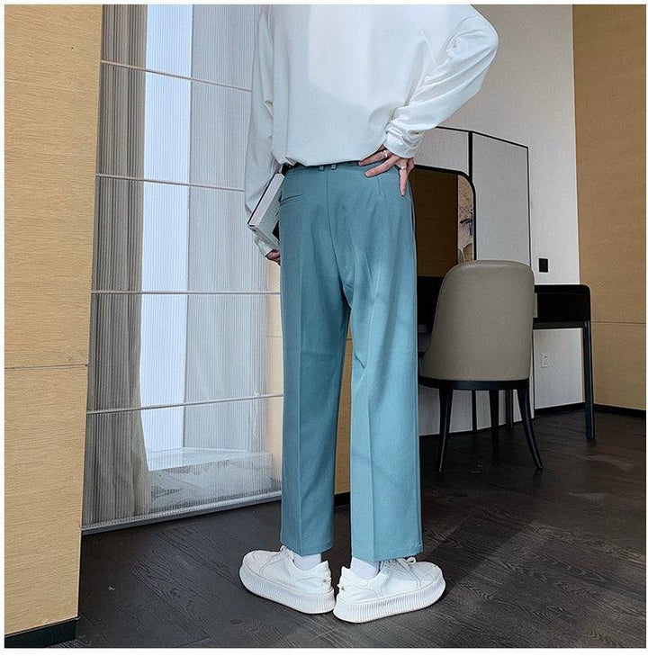 Cropped Loose Suit Pants