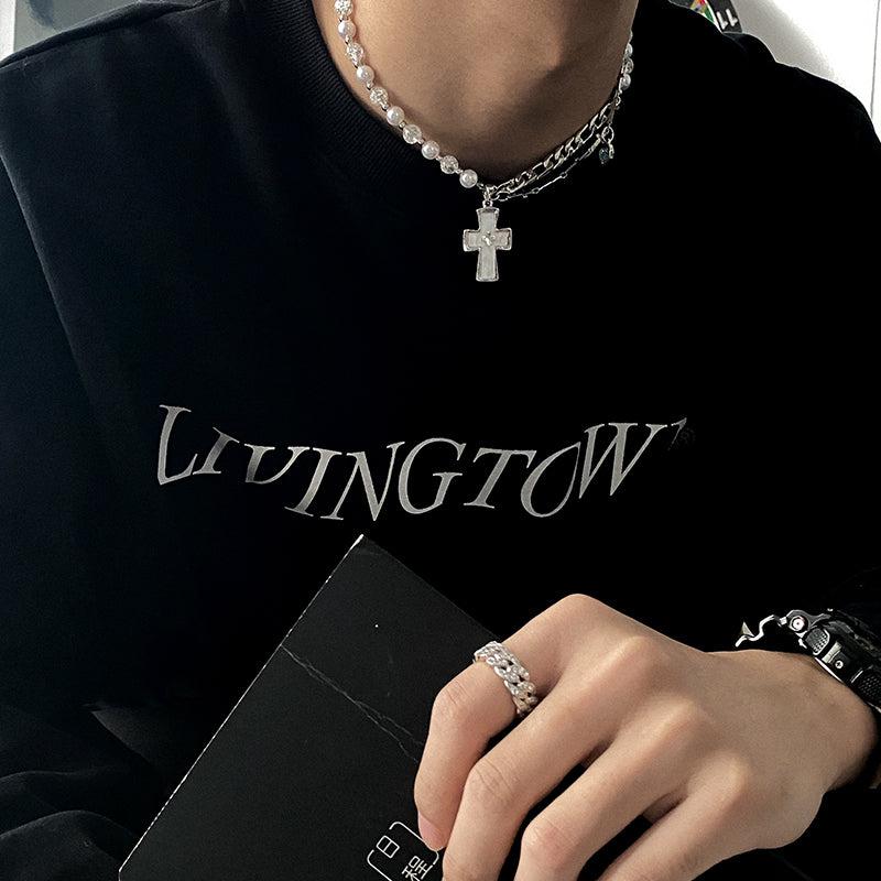Cross Pearl Necklace