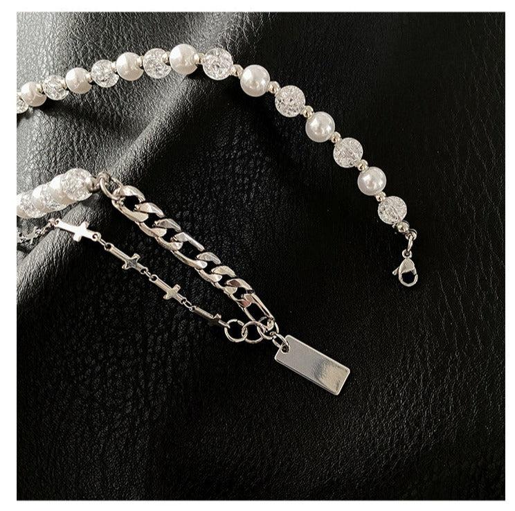 Cross Pearl Necklace