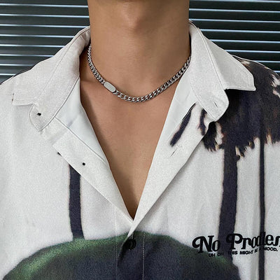 Shop Necklace Men Silver Korean Style with great discounts and