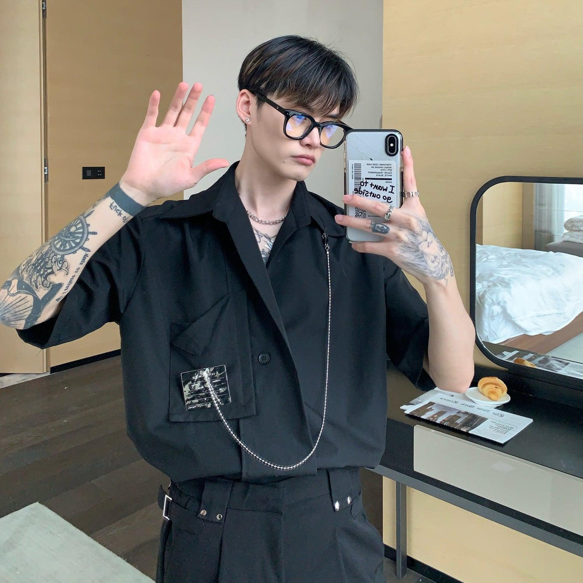 Detachable Metal Card Design Shirt