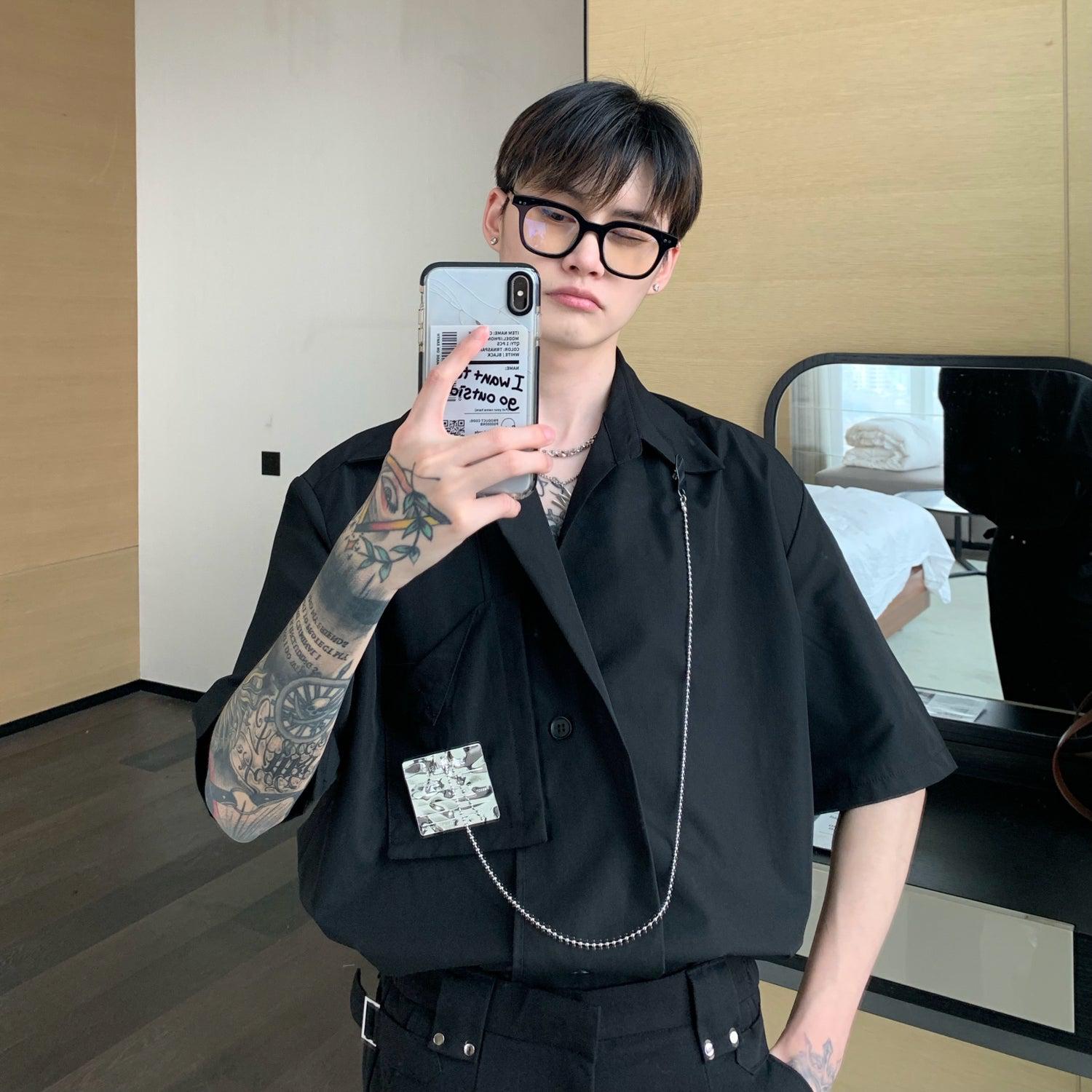 Detachable Metal Card Design Shirt