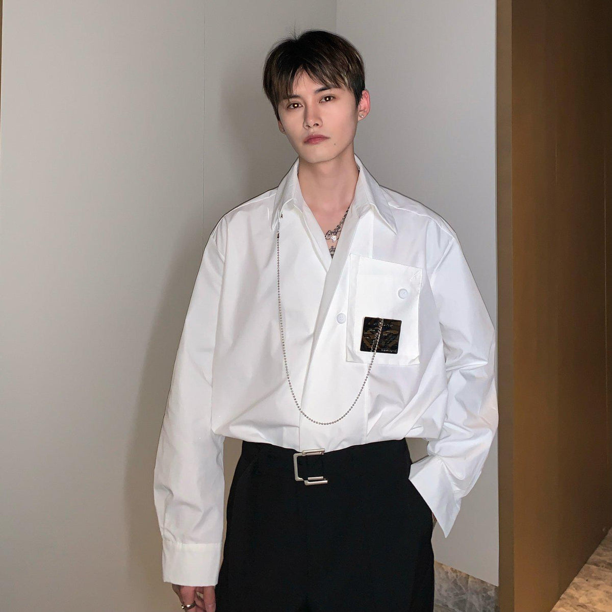 Detachable Metal Card Design Shirt