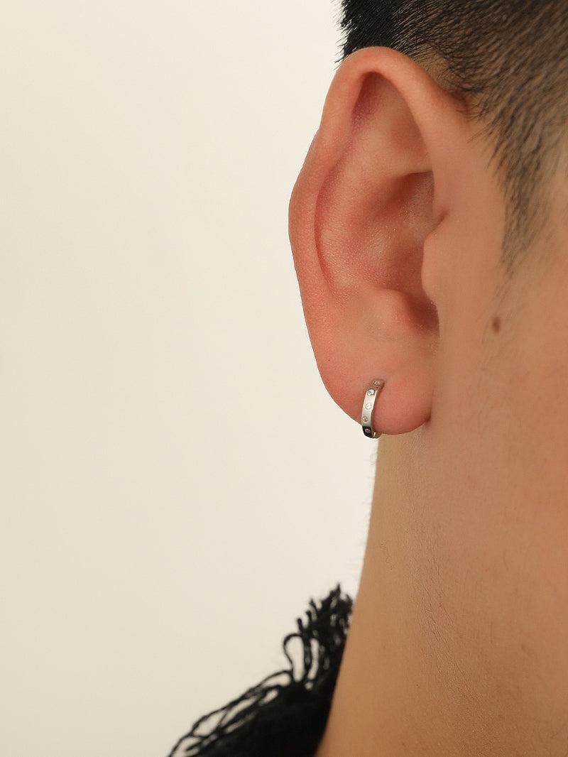 Diamond Buckle Hoop Earrings