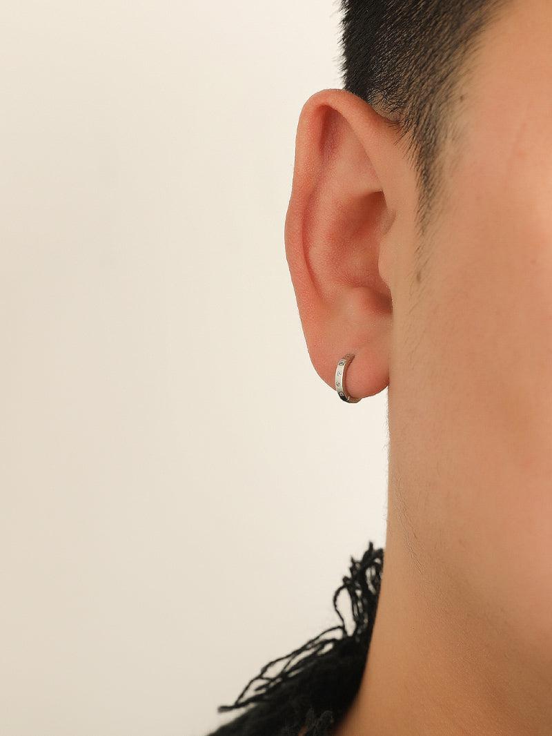 Diamond Buckle Hoop Earrings