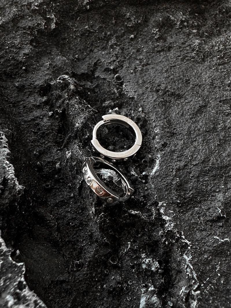 Diamond Buckle Hoop Earrings