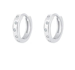 Diamond Buckle Hoop Earrings