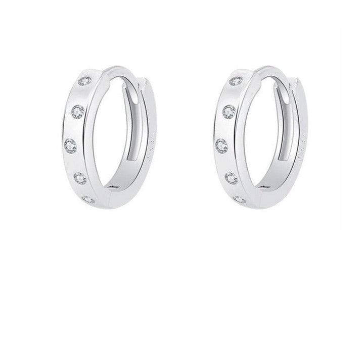 Diamond Buckle Hoop Earrings