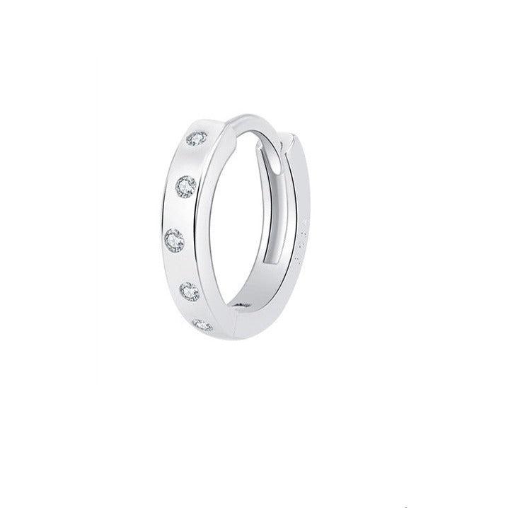 Diamond Buckle Hoop Earrings