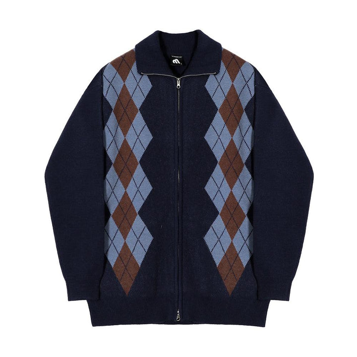 Diamond Lattice Knit Cardigan