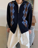Diamond Lattice Knit Cardigan