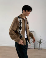 Diamond Lattice Knit Cardigan