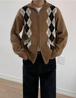 Diamond Lattice Knit Cardigan