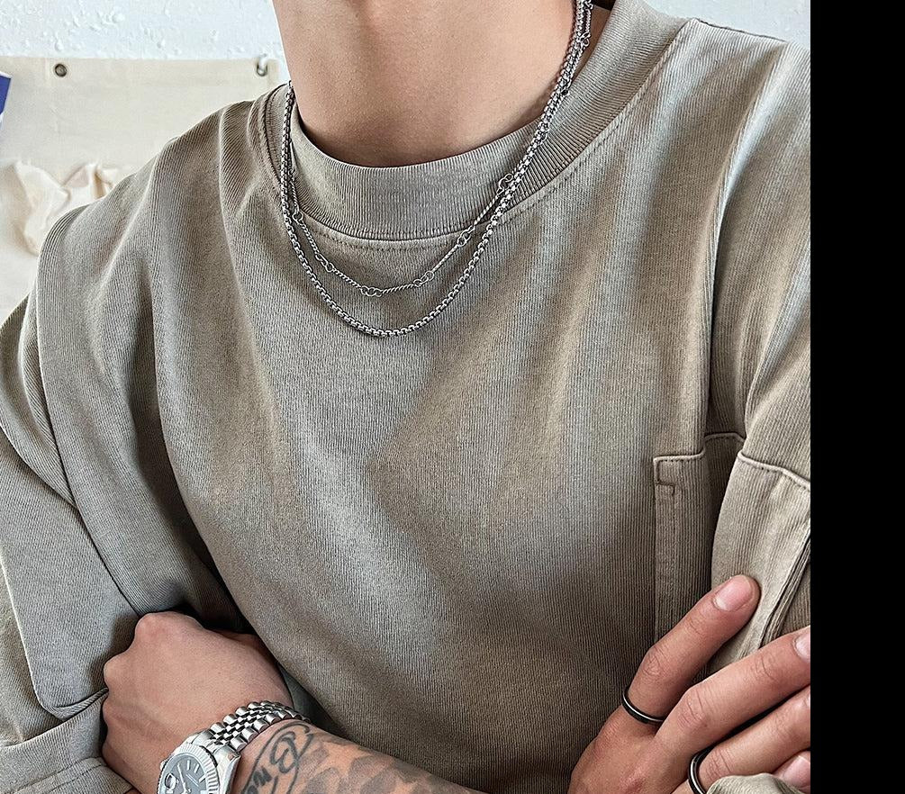 Double Layered Thin Chain Necklace