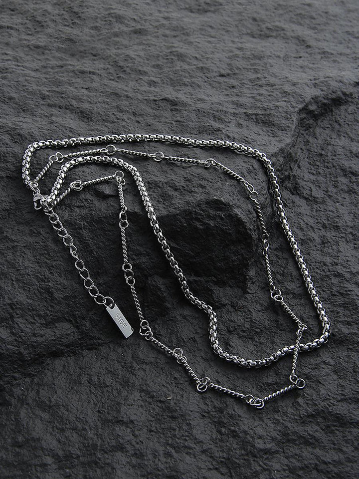 Double Layered Thin Chain Necklace