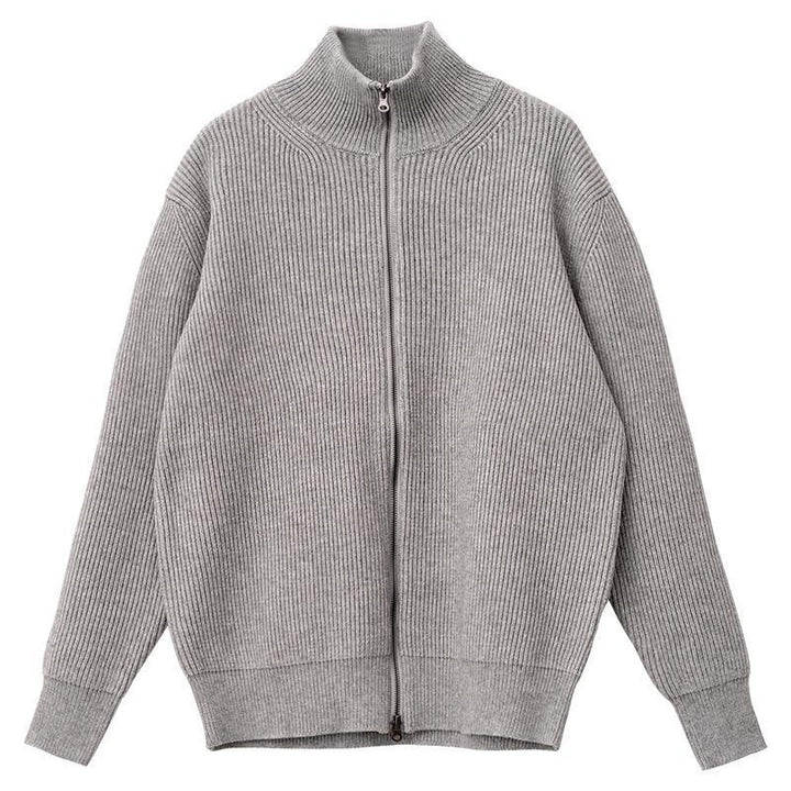 Double Zipper Cardigan Jacket