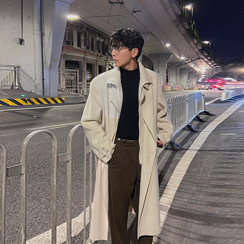 Double-sided Mid-length Woolen Coat – The Korean Fashion