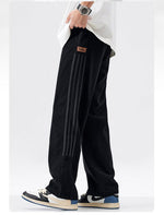 Drawstring Elastic Side Striped Jeans